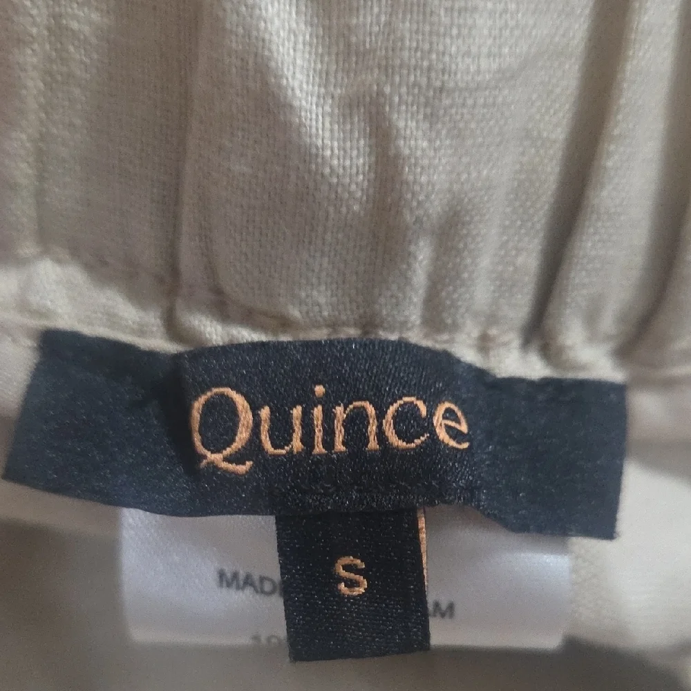 Quince 100% European Linen Pants Driftwood Pull On Size S